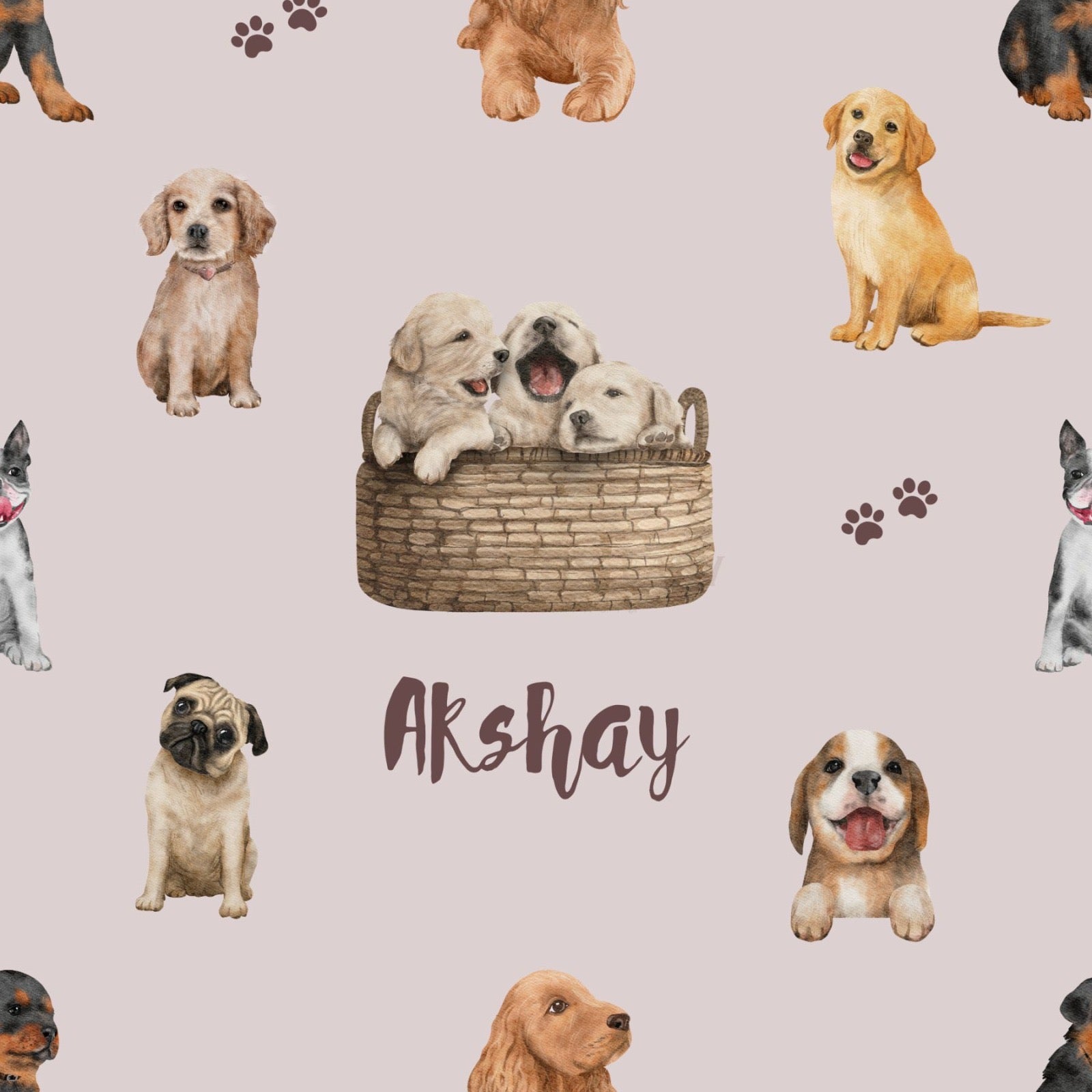 Little Puppies Customised Blanket